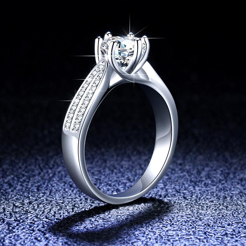 Acquista Anello Moissanite proposta di matrimonio anello in