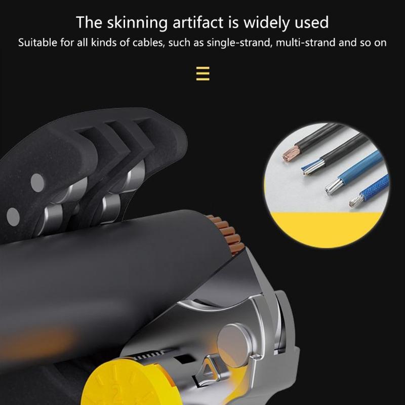 Multifunctional Cable Wire Stripper Stripping Cutter Pliers Handle Tool Hardware Tool Portable Anti-skid Strip Clamp
