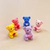 1PC Sitting Bear Mini Craft Fairy Garden Ornament Resin Kawaii Love Bear Figurines Miniature Dollhouse Home Decoration