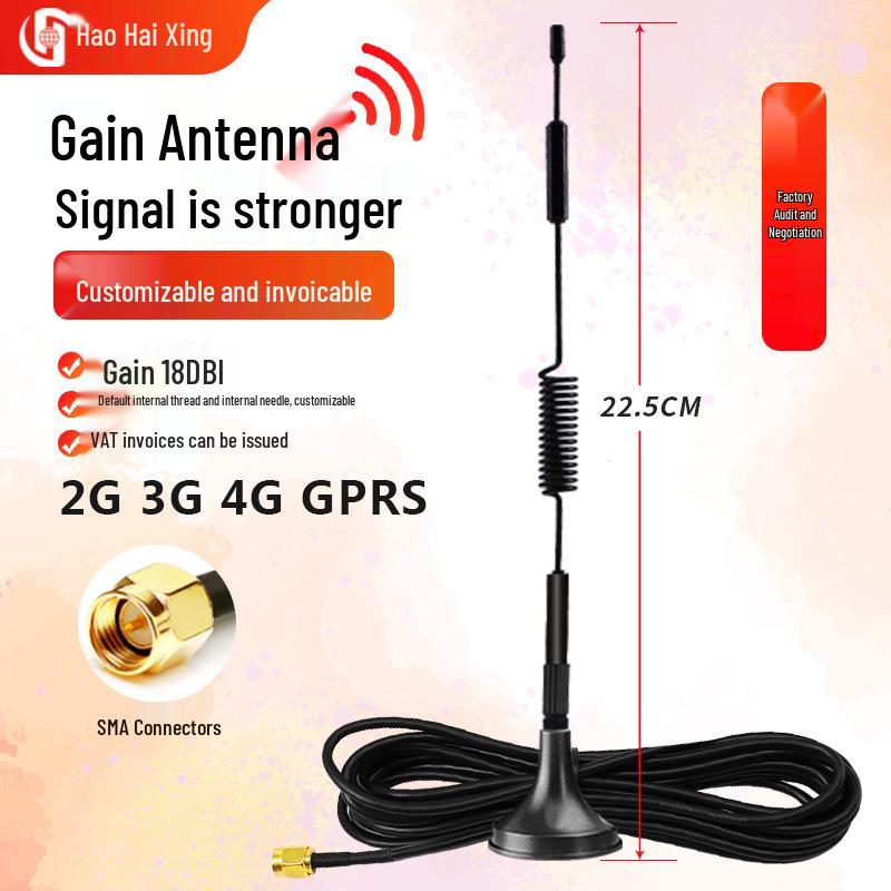 LoRa 433MHz High-Gain Antenna with Suction Cup for Full Frequency Bands (315, 2.4G, 5G, 5.8G) - Ideal for GSM Meter Reading