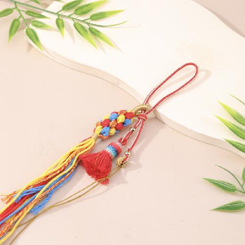 Chinese Knot Handle Rope Tibetan Tassel Pendant Accessories Diy Mobile Phone Lanyard Car Pendant Gold Bead Tassel Pendant
