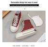 12CM Thick Sole High Heel Canvas Shoes: 2025 Autumn/Winter Hooded Lace-Up Women's Trend