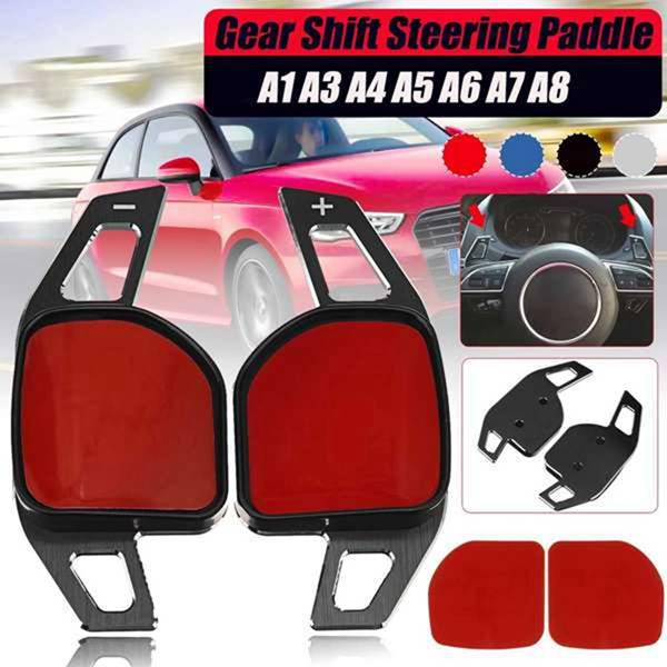 Black Aluminum Alloy & Plastic Car Steering Wheel Shift Paddles (1 Pair) for Ao