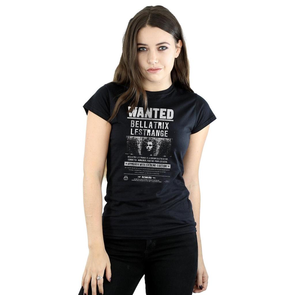 Harry Potter Womens/Ladies Bellatrix Lestrange Wanted Poster Cotton T-Shirt