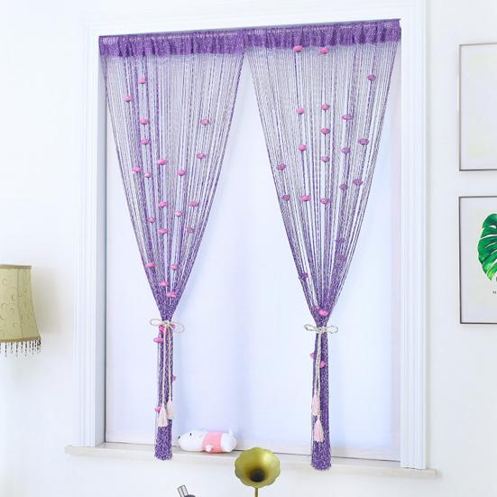 Door String Curtain Wall Panel Fringe Tassel Room Divider Blind Tassel Screen with Roses