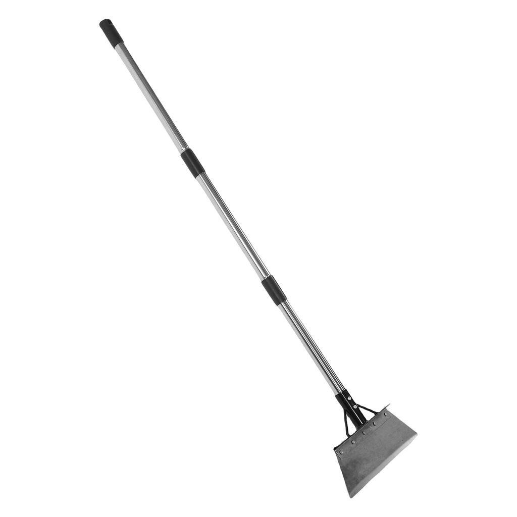 30CM Flat Garden Shovel with Detachable Handle Heavy Duty Steel Cleaning Shovel Scraper for Outdoor Weeding Snow