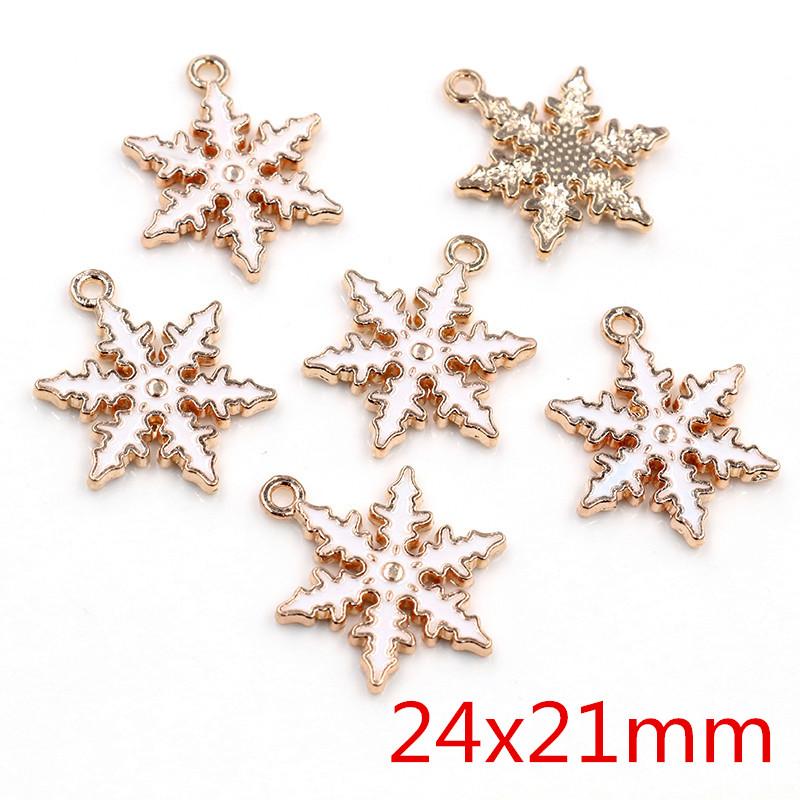 Fashion 10pcs Enamel Christmas Charm Pendant for Necklace Bracelet Earring Findings Alloy DIY Jewelry Making Supplies