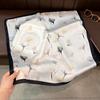 Women S Floral Print Square Scarf Spring Summer Decorative Neck Scarf Elegant Luxury Lightweight
