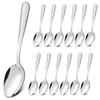 6/12/24PCS Stainless Steel TeaSpoons Cutlery Set Creative Coffee Spoon For Ice Cream Cake Dessert Scoop Tableware Dinnerware Set