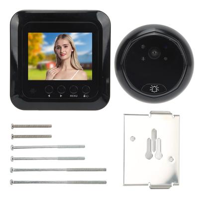 2.4in 1MP Smart Peephole Viewer Video Door Bell 160 Degree Wide Angle Infrared Night Vision