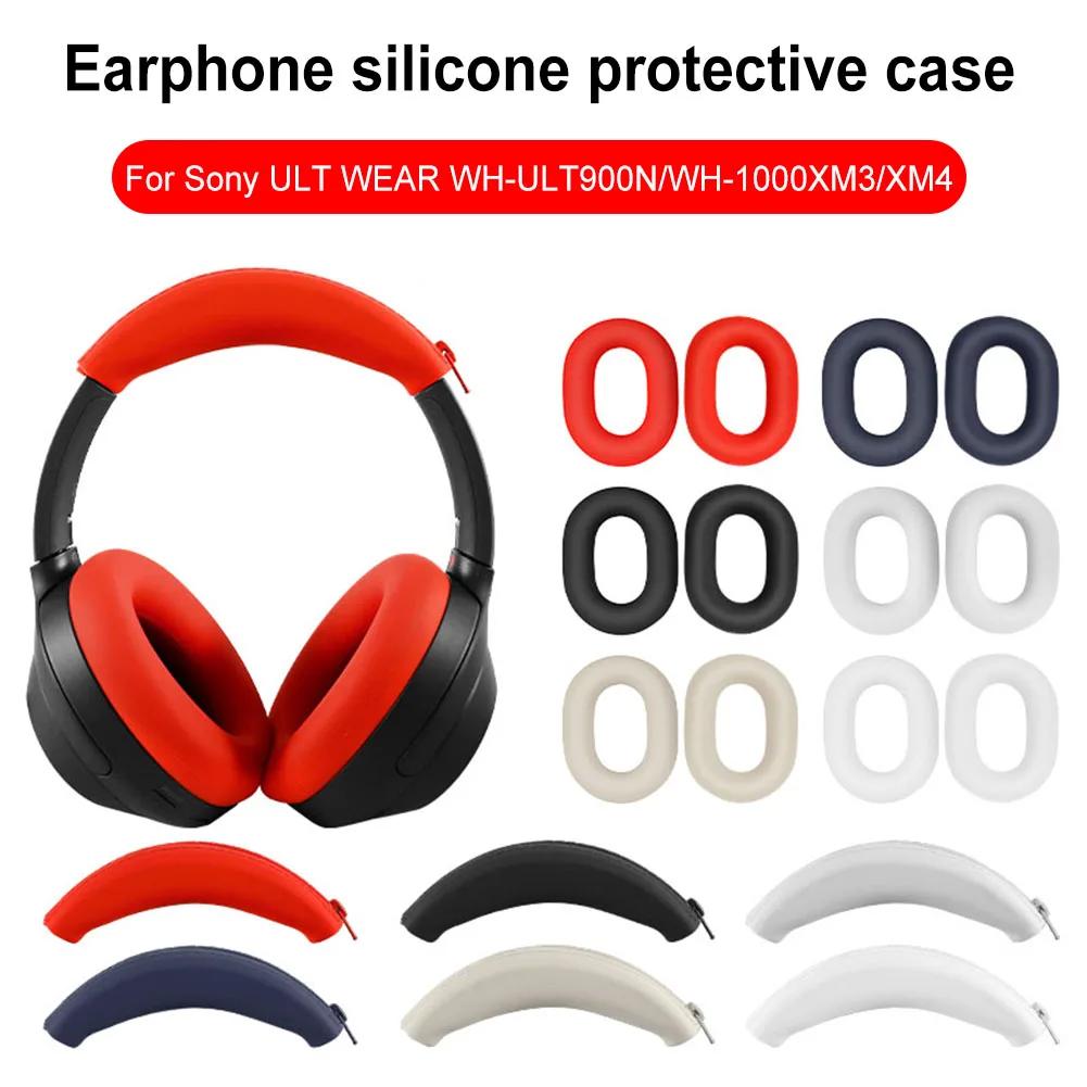 Silicone Ear Pads Cushion Cover Soft Earpads Headbeam Sleeve Headphone Case for Sony ULT WEAR WH-ULT900N/WH-1000XM3/XM4