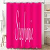 Shower Curtain Custom Name Decorative Letter Print Waterproof Bathroom Decoration Pink White Black Red Navy Blue Gr