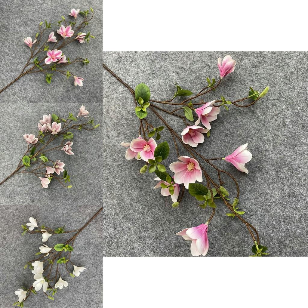 Realistic Single Yulania Denudata Faux Flower For Living Room Decor Office Space Decoration