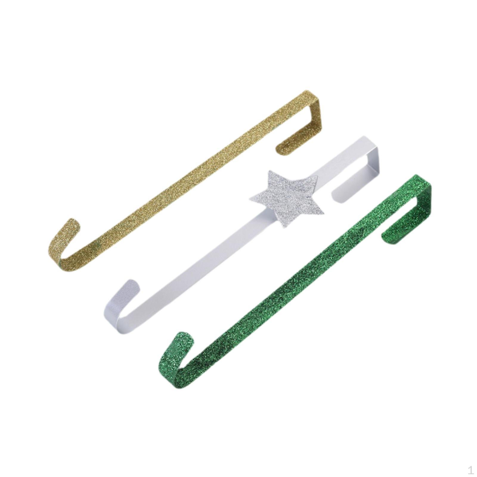 

3 Pieces Wreath Hanger for Front Door Hook Hangers Holiday Indoor Outdoor Home Decoration Spring Style B