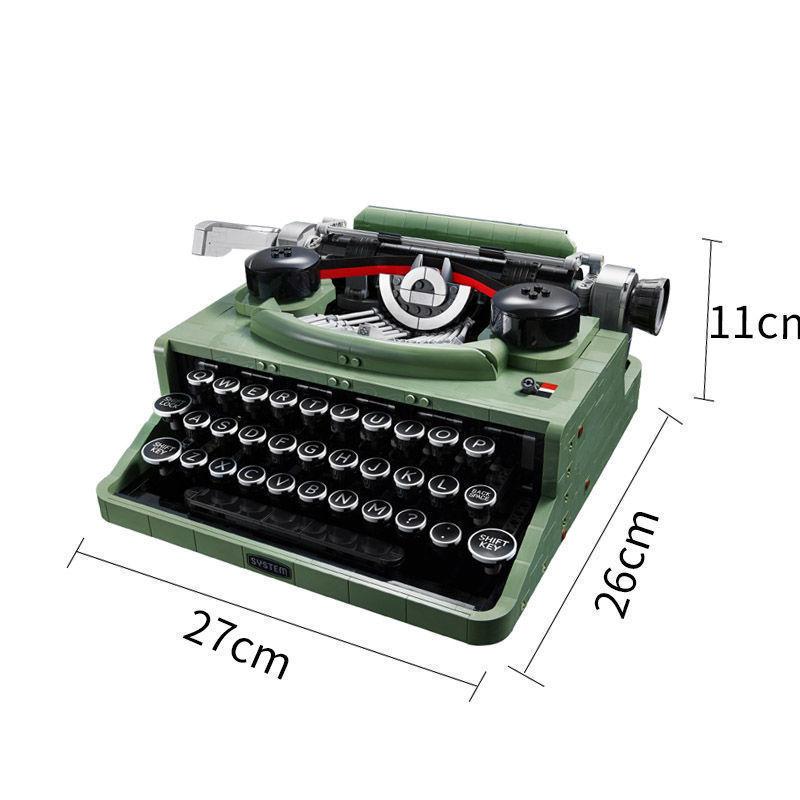 23009MOC Retro Typewriter Printing Boy Small Particle Assembled Building Block Toys