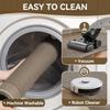 Faux Linen Kitchen Runner Rug Rubber Backing Absorbent Non Slip Floor Mat for Hallway Bathroom Laundry Room Machine Washable