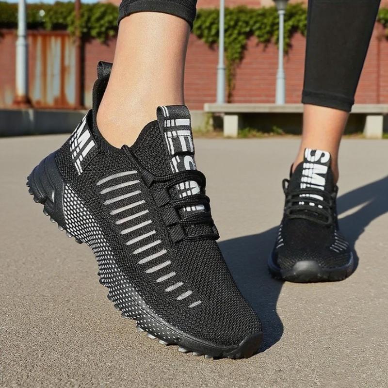 Fashionable Women's Sneakers Lightweight Breathable Fast Drying Mesh Cushioning Running Shoes Fitness Training Non Slip Shoes