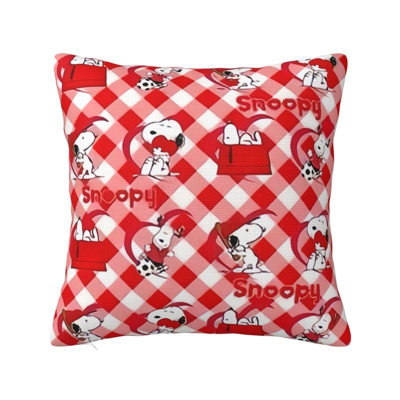 Custom Disney Snoopy Woodstock Cartoon Beagle Pillow Home Decorative Nordic Cushion Decoration Salon Square Pillowcase