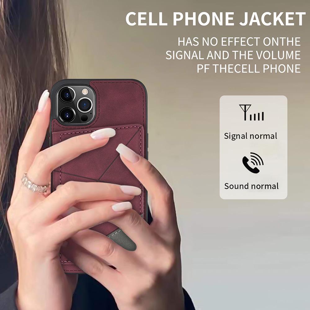 Premium Leather Phone Case for iPhone 13 Pro Max and Samsung S22 - Multi-functional and Protective Apple Skin-feel Design