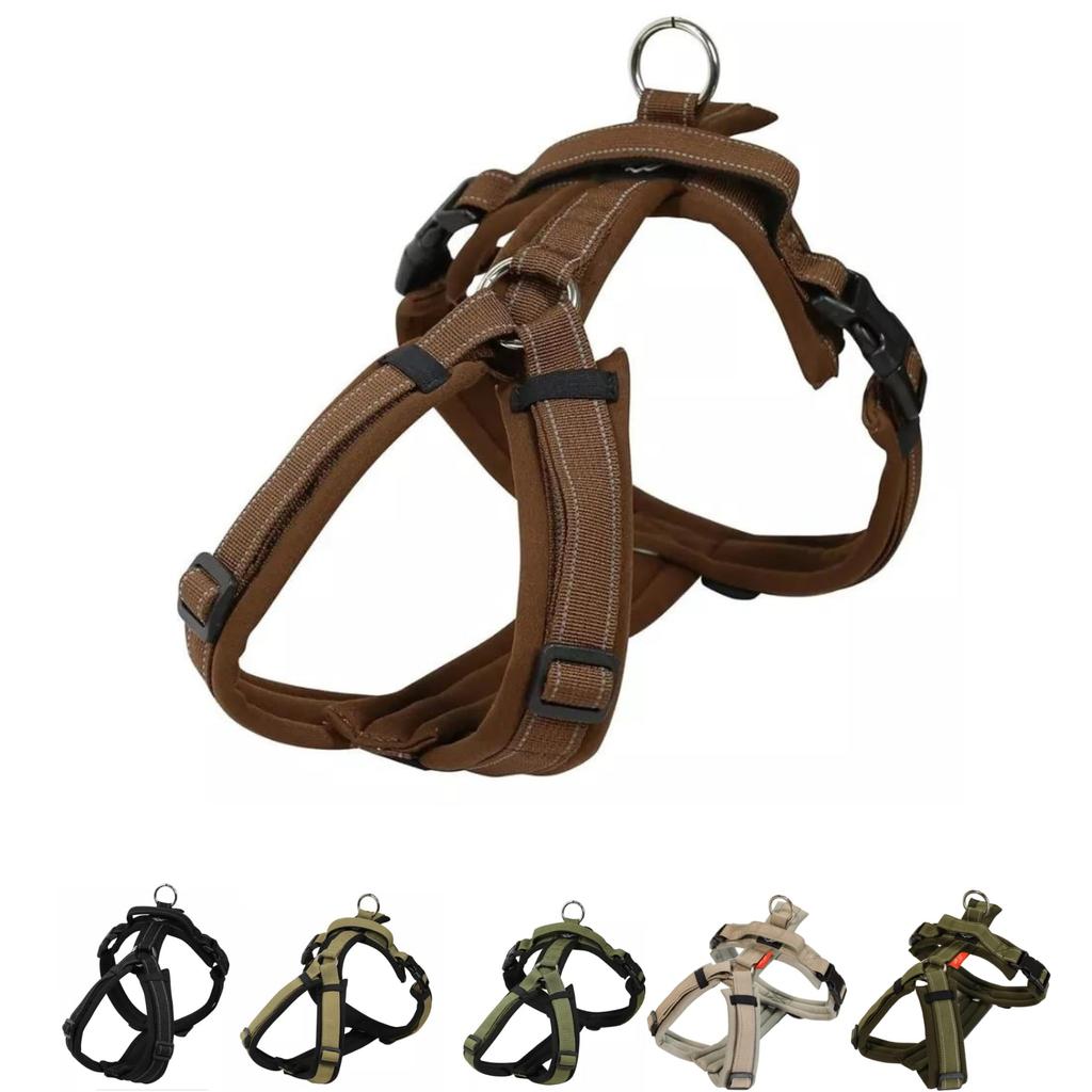 Hakusan Zero Dog Adjustable Easy To Put On and Take Night Reflective With XS Brown Harness, Stress-reducing Harness, Size, Off, Material, Lightweight,