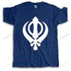 Hot sale Unisex brand summer t shirt vintage Sikh Khanda Symbol India Punjabi Sikhism Culture Unisex Teeshirt cotton short sleeve