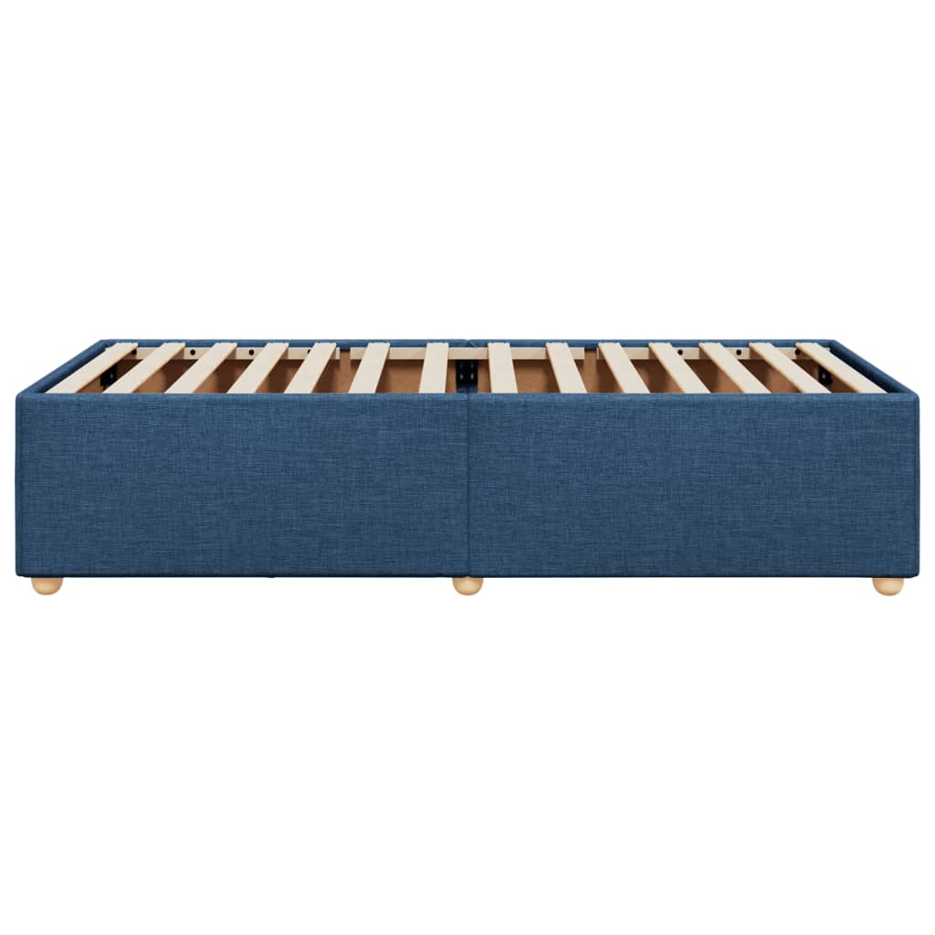 Bed Frame without Mattress Blue 31.5 x 78.7 in (80 x 200 cm) Fabric