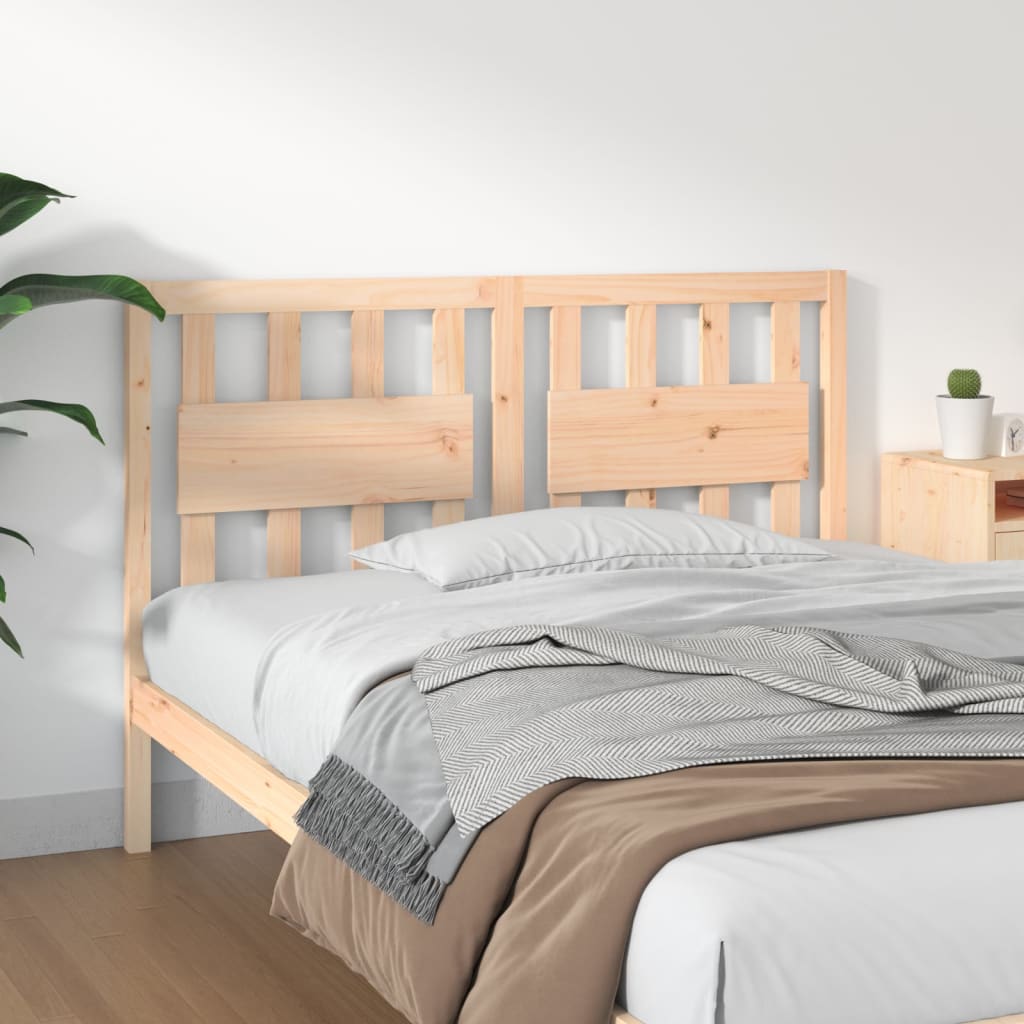 Headboard 125.5 X 4 X 100 Cm Solid Pine Wood