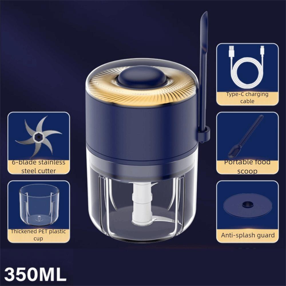 USB Rechargeable Electric Garlic Chopper 350ml Food Chopper Meat Grinder  For Meat Vegetables