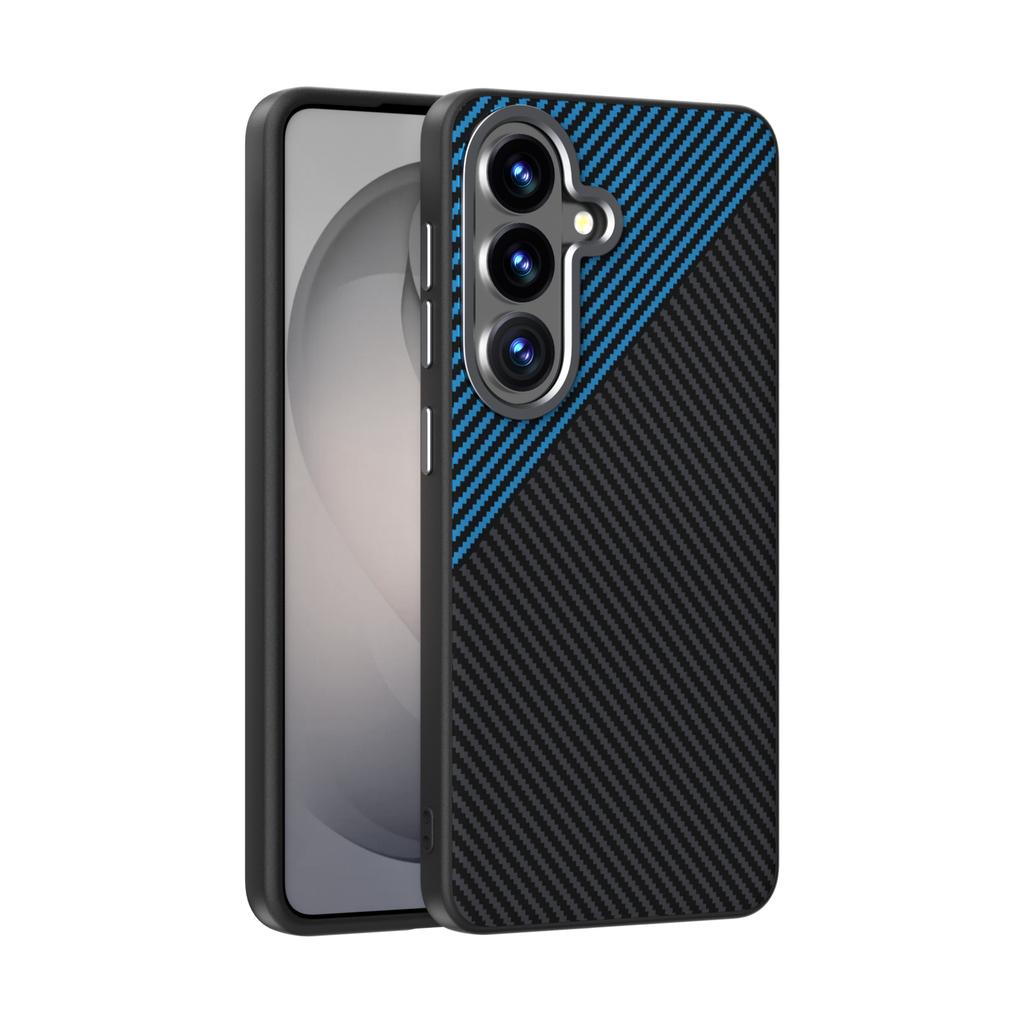For Samsung Galaxy S26 Pro Ultra Plus Case Magnetic Wireless Charging Carbon Fiber Green Texture Mobile Phone Case