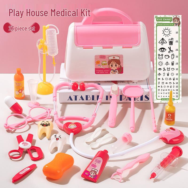 Children's Medical Playset: Doctor Role Play Stethoscope & Nurse Tools for Little Girls