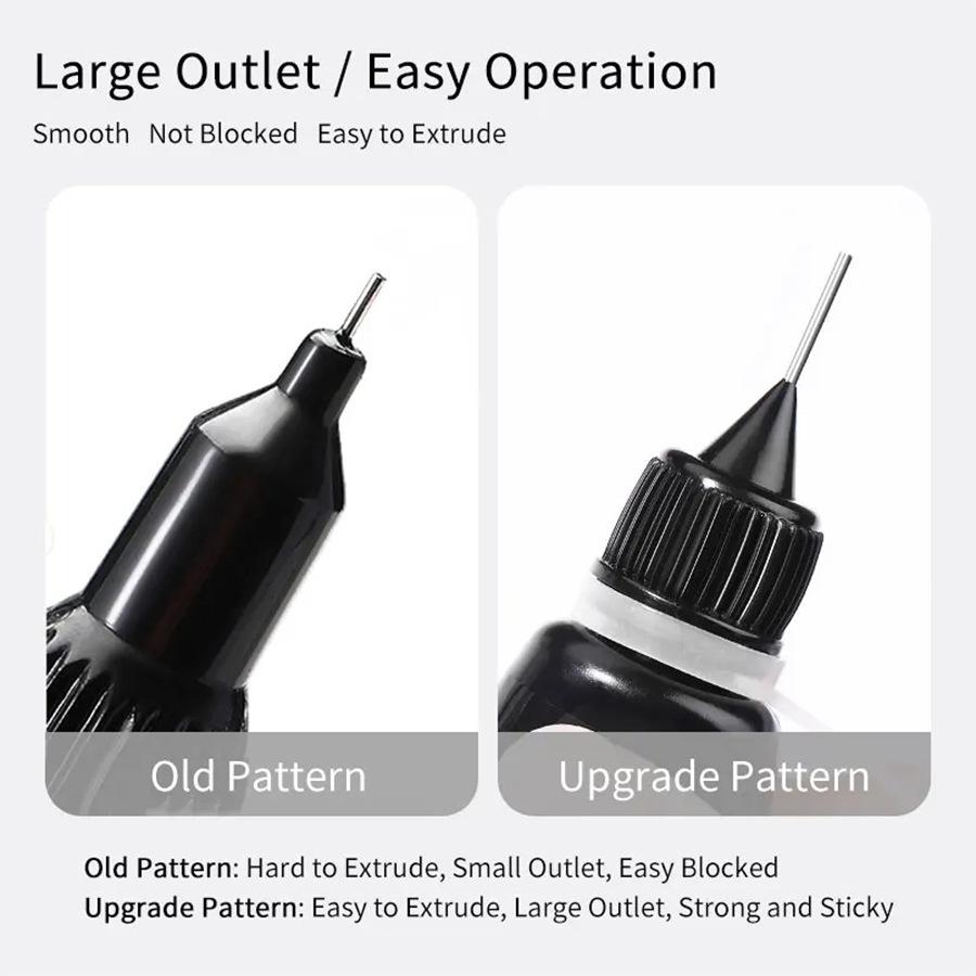 No Wipe Rhinestone Charm Adhesive Gap Nail Glue Filler Sealant UV/LED Cured Long-Lasting Nail Art Tool DIY & Salon Professional Use