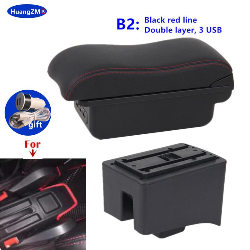 For Volkswagen Polo Armrest Box For Volkswagen VW Vento Polo V 2009-2020 Car Armrest box Storage box Retrofit Car Accessories
