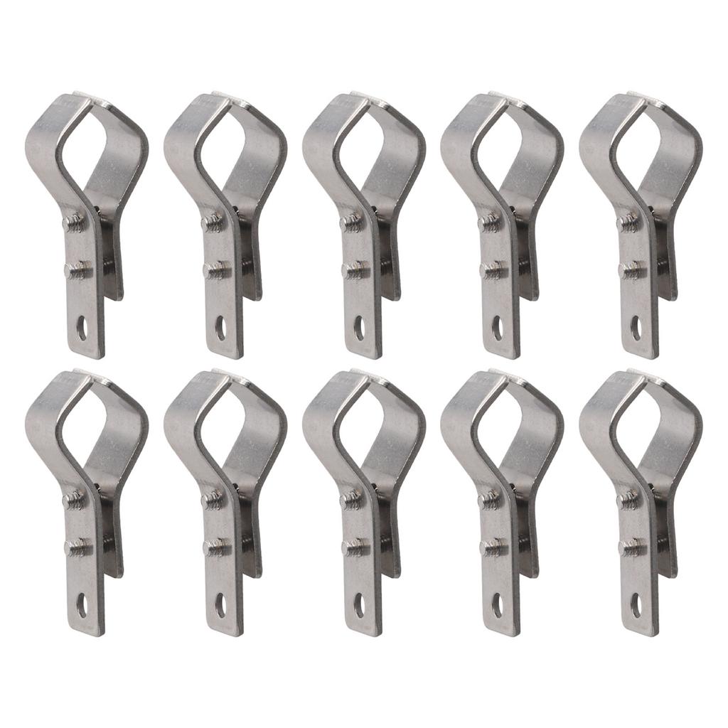 10pcs Adjustable SS304 Stainless Steel Pipe Clamps For Sunshade Net Installation Pulley Small Hanging Wheel Hinge