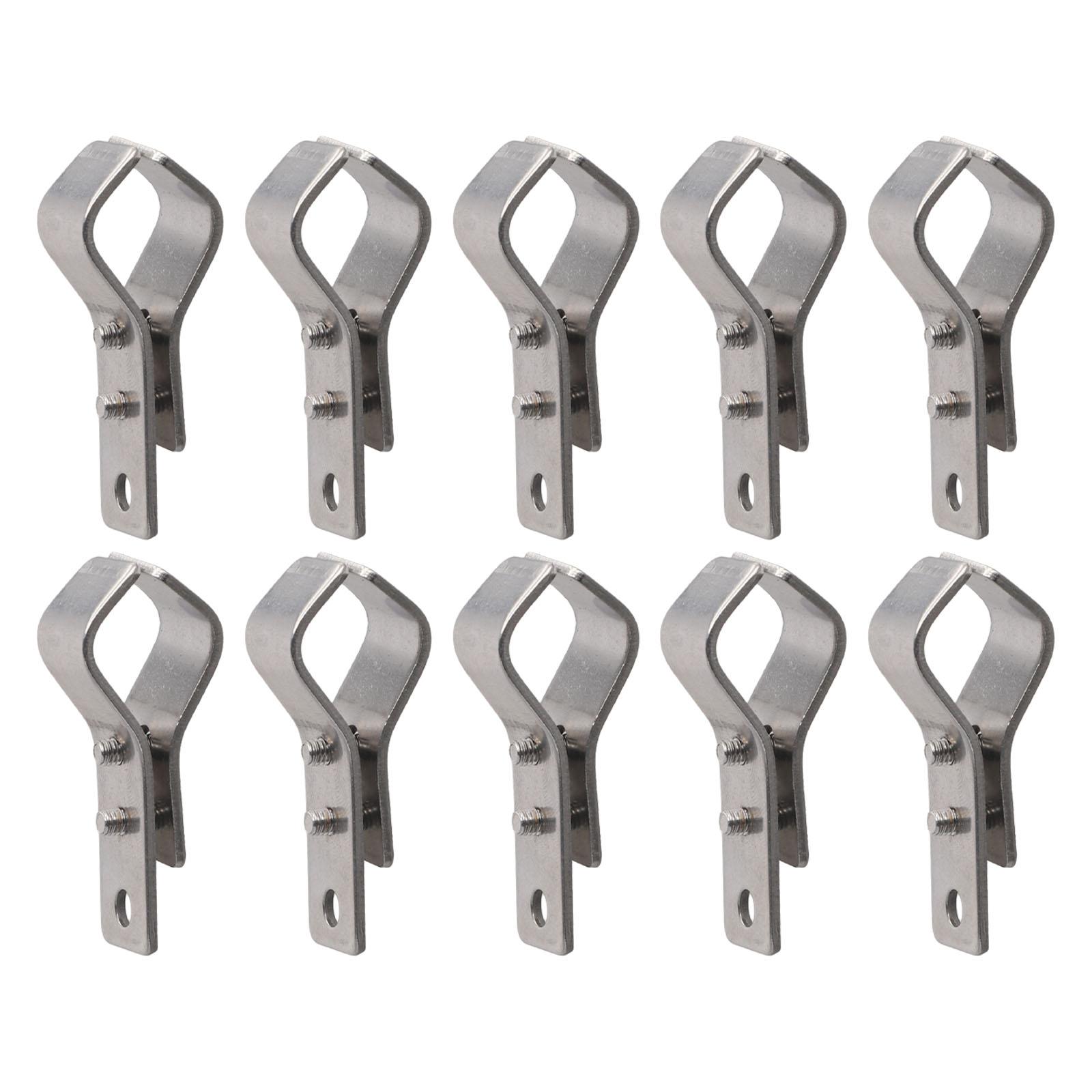 

10pcs Adjustable SS304 Stainless Steel Pipe Clamps For Sunshade Net Installation Pulley Small Hanging Wheel Hinge