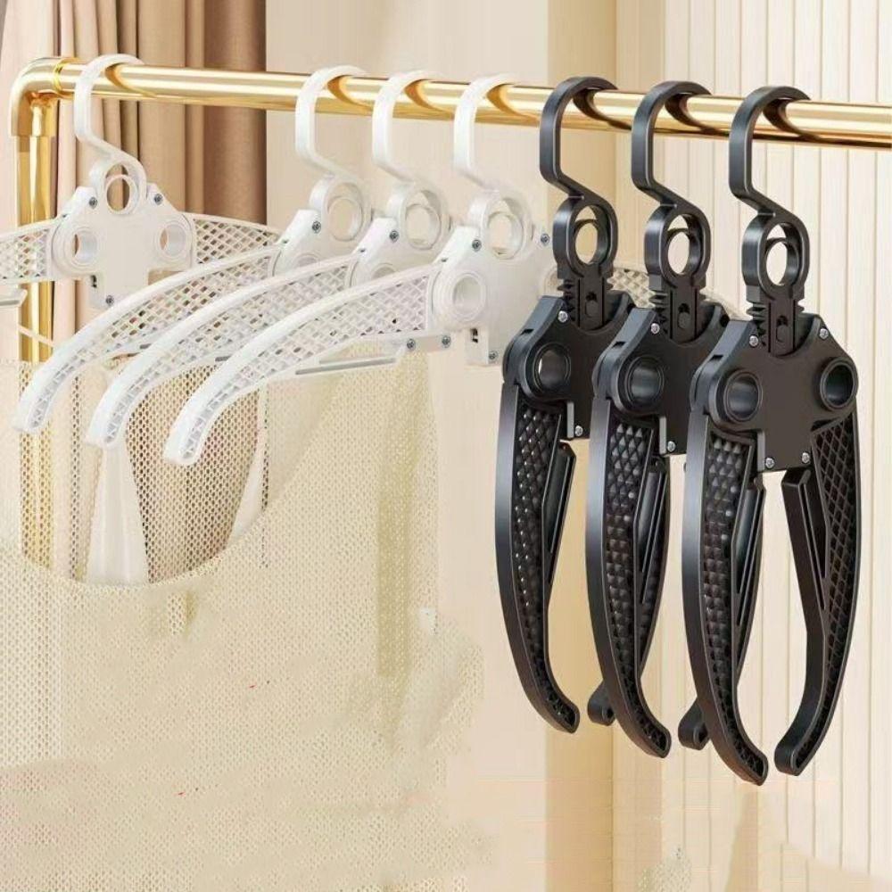 5 Pieces Wide Shoulder Portable Suit Hanger Retractable Coat Hangers Folding Clothes Hanger  Closet
