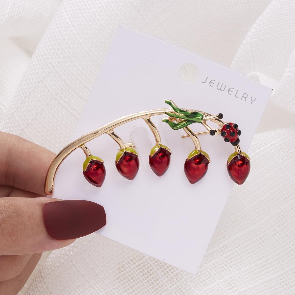 Rinhoo Flower Leaf Plant Pin Daisy Sunflower Pomegranate Flower Magnolia Beetle Daffodil Bouquet Enamel Brooch Wedding Jewelry