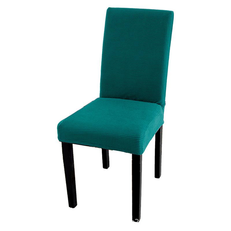 Karierte Polar-Fleece Einteilige Elastische Stuhlhülle Esszimmer Sitzbezug Schmutzabweisend Heim Restaurant Stuhlhussen