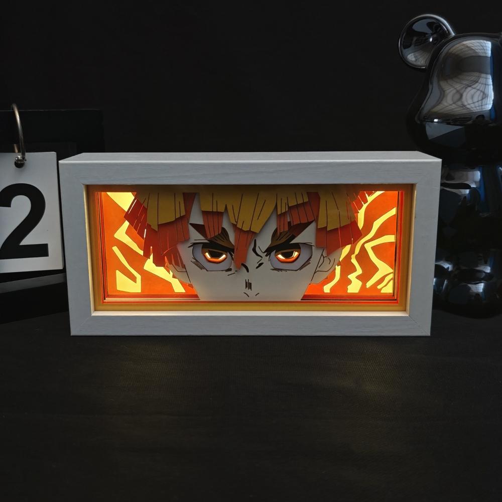 Demon Slayer 3D Light Box Led Anime Peripherals Amado Tanjirou Cartoon Multiple Colors Bedroom Table Decoration Birthday Gift