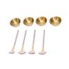 Facial Mask Care Tool Kit 4 Mixing Bowls 4 Fan Brushes Facial Bowl and Brush Set for for Home Salon Use