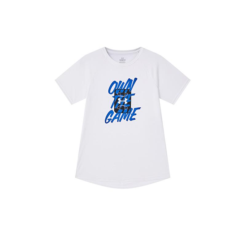 Under Armour T Shirt White Kids 1383407 160