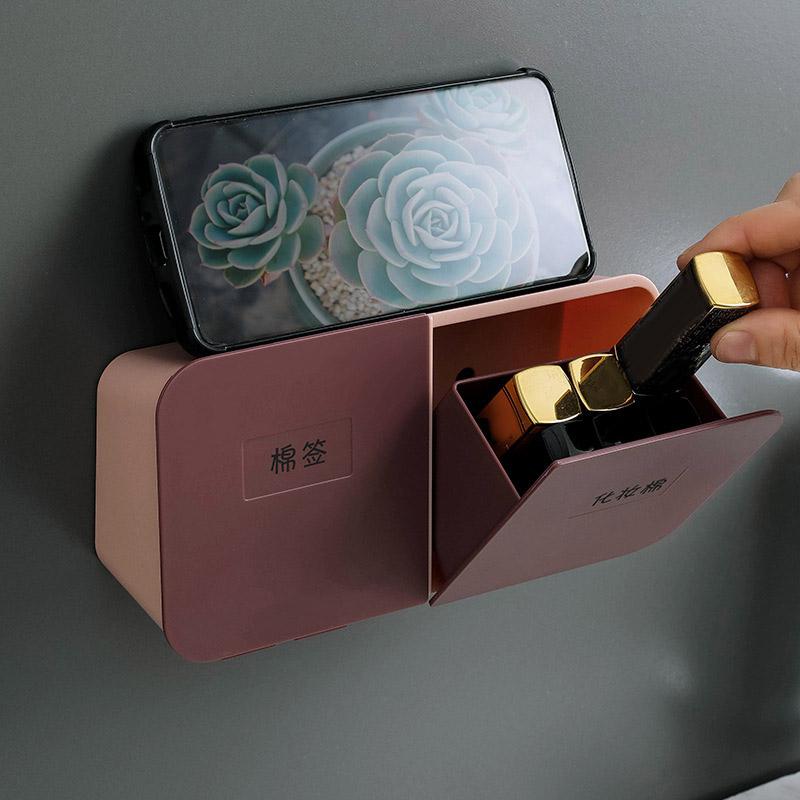 

Настенный держатель для организации хранения Настенный контейнер для ванной комнаты для ватных тампонов Qtip