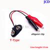 1-10PCS 9V Battery Clips 10-15cm DC5521 Male/Female Connector Buckle 9 Volt Battery Clip Connector I/T-Type Battery Holder