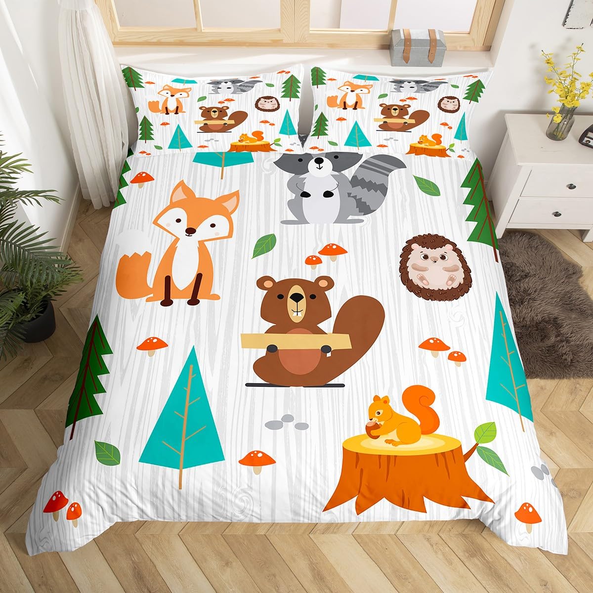 Милый пододеяльник с изображением белки — фото 8