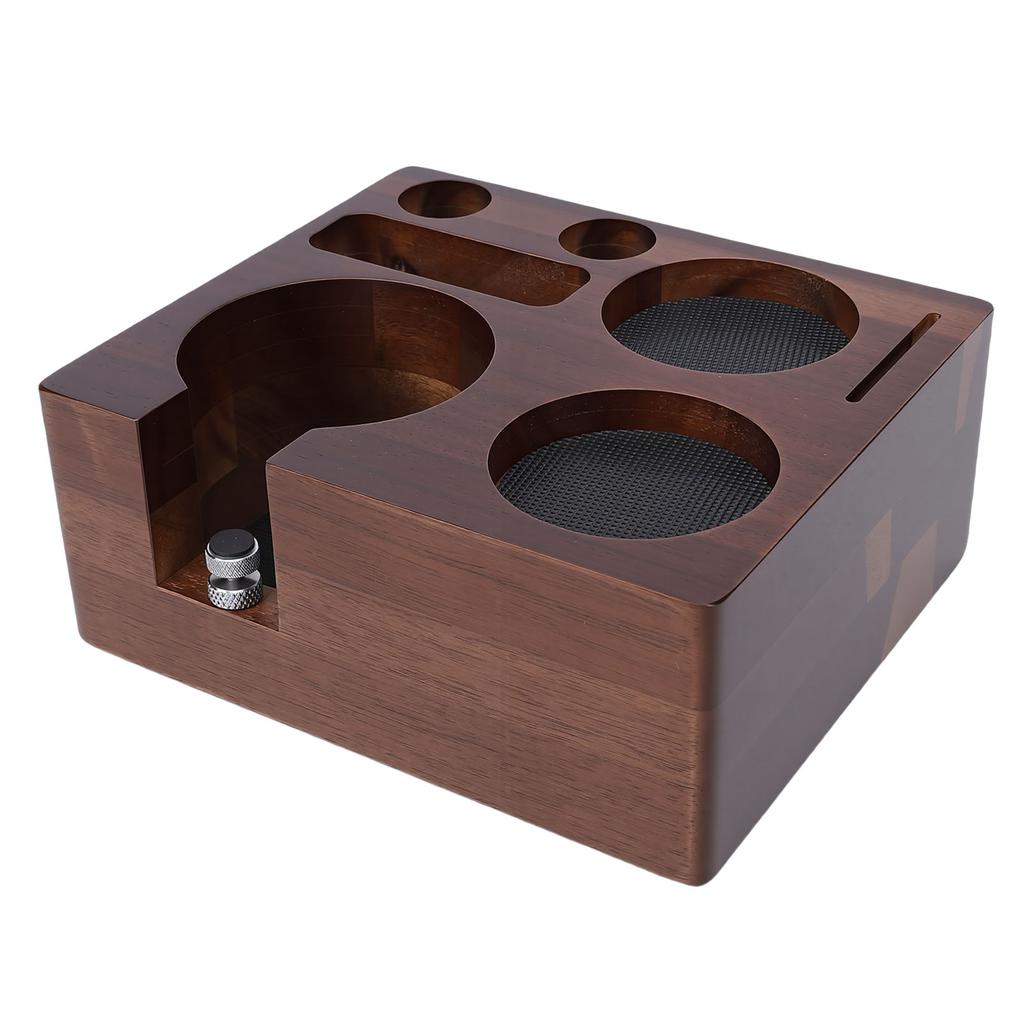 Coffee Tamping Station Portafilter Holder   Wood Coffee Tamper Station Multi Accessory Storage