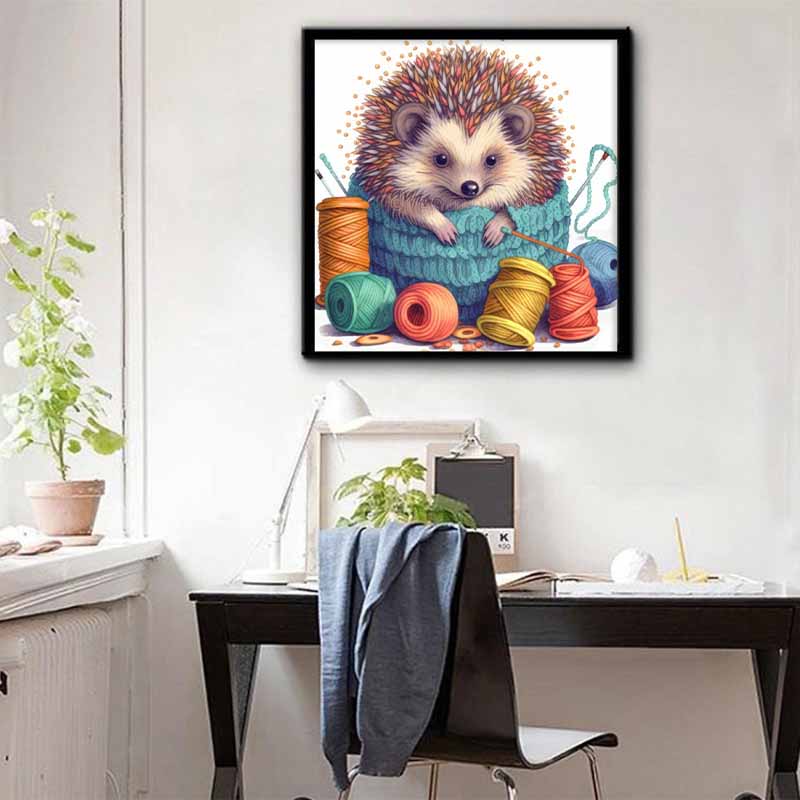 Nieuwe Collectie 5D DIY Volledige Cirkel Diamant Schilderen "Egel" Borduurwerk Kruissteek Huisdecoratie Cadeau