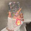 Shockproof Transparent Phone Case For iPhone 17 Air 16 15 14 13 12 11 Pro Max Plus Mini Sketch Small Flame Painted Cases Cover