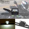 1pc 12V 1W Motorcycle Aluminum License Plate Holder Bracket Support White 3 LED Light Motorbike Scooter Number Plate Light