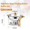 4.5L Warmer Food Chafing Dishes with Lid Hanging Cover Buffet Dining Stove Insulation Stainless Steel Serving Tray