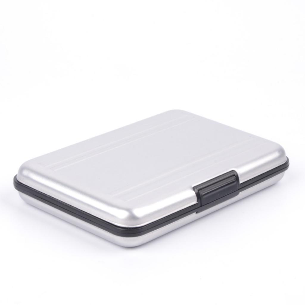 Digital Storage Aluminum Case Storage Box Memory Card Carrying Box with 8 Slots for SD SDHC MMC Micro SD TF Cards