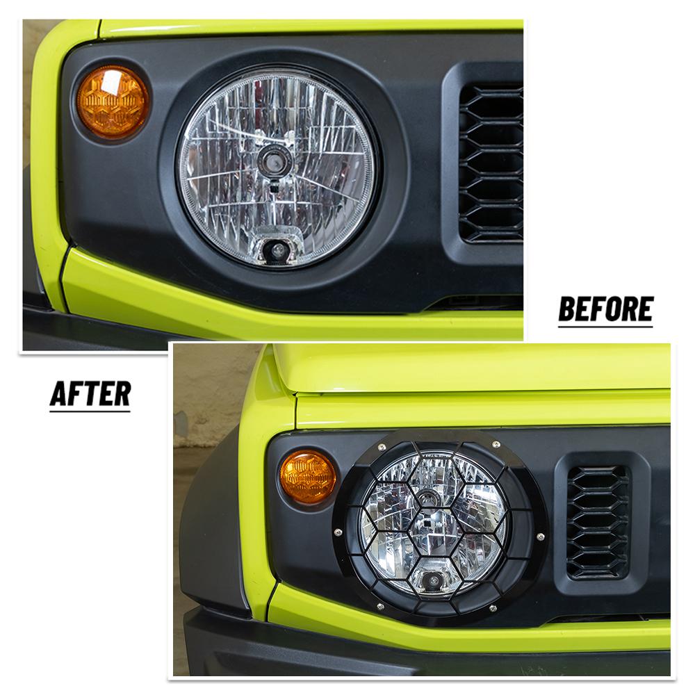 Car Front Headlight Cover Trim Head Lampshade Guard  Decoration Stickers for Suzuki Jimny 2019 2020 2021 2022 2023 Exterior Accessories